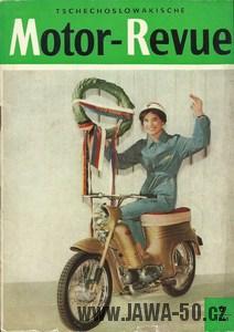 Jubilejní zlatý exportní 200000 kus Jawy 555 pro NDR - Motor Revue 6/1961 (časopis NDR)
