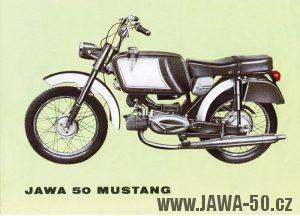 Italský motocykl Mustang s podvozkem Jawa 05