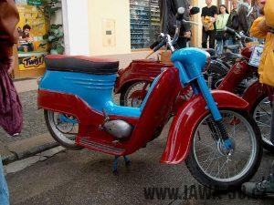 Dochovaný prototyp Jawa 550 skútr z roku 1956