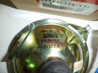 Novodobá optická vložka (žárovka) sealed beam 4 1/4" 6V@15/15W pro Jawa 23A Golden Sport