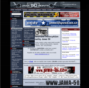 Web Jawa 50 Pionýr - verze 5.0