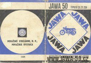 Katalog náhradních dílů k motocyklům Jawa 50 typ 20, 21, 23 v Maďarštině