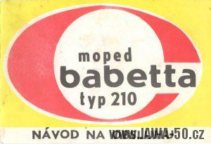 Návod k obsluze mopedu M210 Babetta