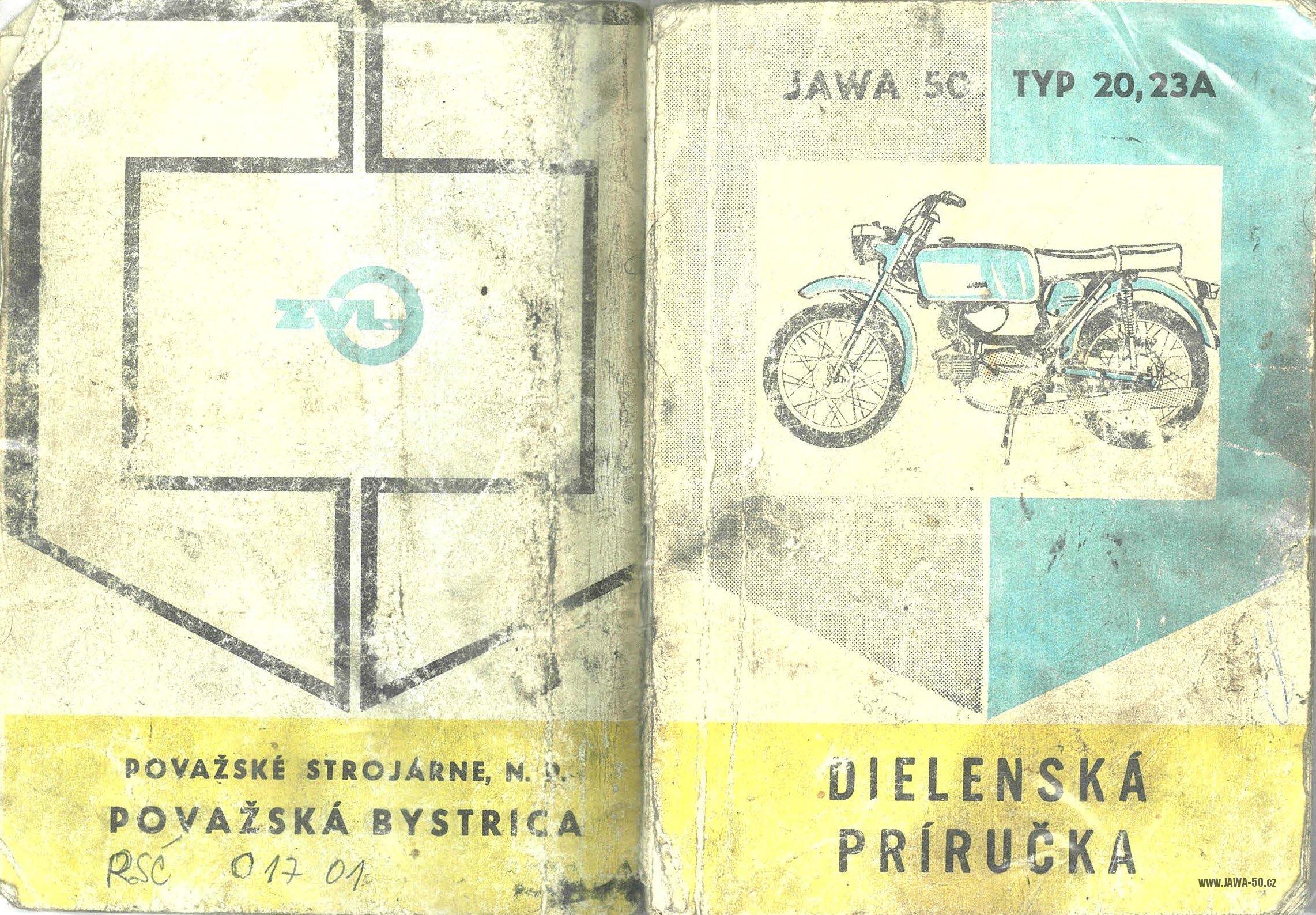 Dílenská příručka k motocyklům Jawa 20, 23A Mustang