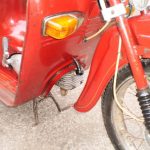Vývozní motocykl Jawa 05 Pionýr z roku 1963 pro USA a Kanadu - přední blikače