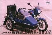 Jawa 350 typ 640 s postranním vozíkem Velorex 700S