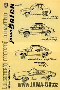 Ideový návrh vozítek Jawa Šotek z roku 1963