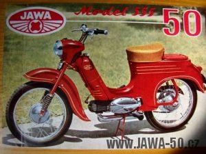 Jawa 555 dobový reklamní prospekt