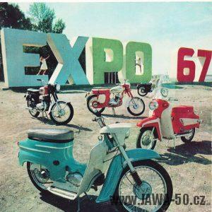 Expo 1967 - motocykly Jawa, Manet