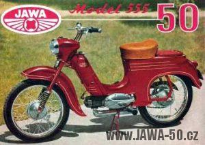 Jawa 555 dobový reklamní prospekt