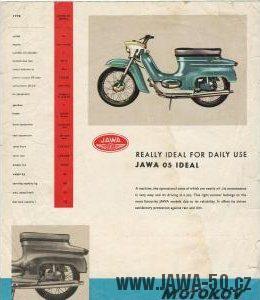 Reklamní prospekt Jawa 05 export