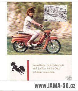 Reklamní prospekt Jawa 05 Sport (NDR)