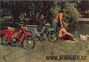 Reklamní prospekt Jawa 555 - export