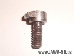 Jawa 50 - šroub krytu nad motorem s excentrickou hlavou.