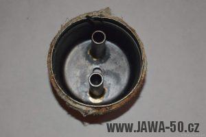 Starší provedení posledního typu výfuku Jawa 20, 21, 23 Mustang - utěsnění azbestovou šňůrou