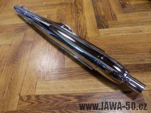 Druhé provedení výfuku Jawa 05 Pionýr, Jawa 20, 21 a 23 Mustang