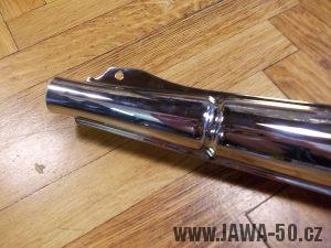Druhé provedení výfuku Jawa 05 Pionýr, Jawa 20, 21 a 23 Mustang