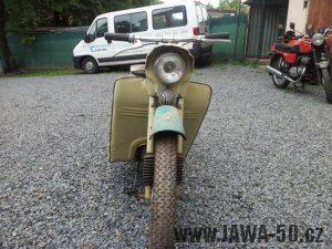 Motocykl Jawa 50 typ 05 z roku 1962 - nálezový stav