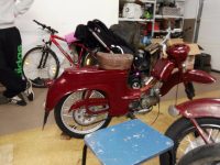 Motocykl Jawa 50 typ 555 Pionýr z roku 1960 v původním stavu - po repasi