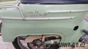 Vývozní (exportní) motocykl Jawa 50 typ Super M20 Pionýr pro Maďarsko z roku 1968