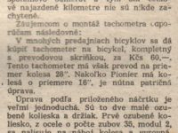 Svět motorů 13/1957 (strana 414) - Pionier s tachometrom