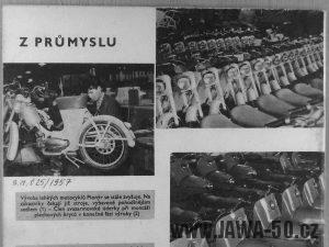 Svět Motorů 25/1957 Z průmyslu - Jawa 550 s novým sedadlem