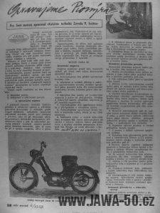 Svět Motorů 1958 - seriál: Opravujeme pionýra