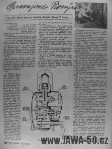 Svět Motorů 1958 - seriál: Opravujeme pionýra