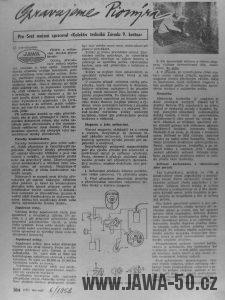 Svět Motorů 1958 - seriál: Opravujeme pionýra