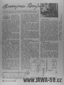 Svět Motorů 1958 - seriál: Opravujeme pionýra