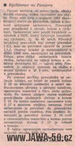 Svět Motorů 9/1958 (strana 283) - Rýchlomer na Pioniera