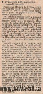 Svět Motorů 18/1960 (strana 572) - Pracovníci Z9k majitelům mopedů Jawetta