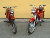 Porovnání motocyklů Jawa 555 Pionýr a Motoscoot Jawa 555 New Pionýr