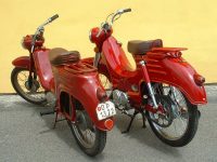 Porovnání motocyklů Jawa 555 Pionýr a Motoscoot Jawa 555 New Pionýr