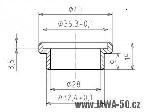 Redukce misky řízení Simson pro Jawa 50 Pionýr