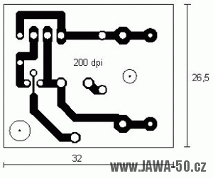 DPS 6V regulátoru napětí (dobíjení) motocyklu