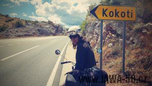 Martin Gregor, člen expedice malých motocyklů Jawa 50 na Balkán