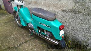 Motocykl Jawa 21 Sport (Pionýr) z roku 1976 (čtvrtá etapa)