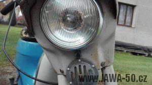 Jawa 50 typ 21 Sport (Pionýr) - čtvrtá etapa z roku 1975 - lakovaný 12V bzdučák (klakson) s integrovanou diodou