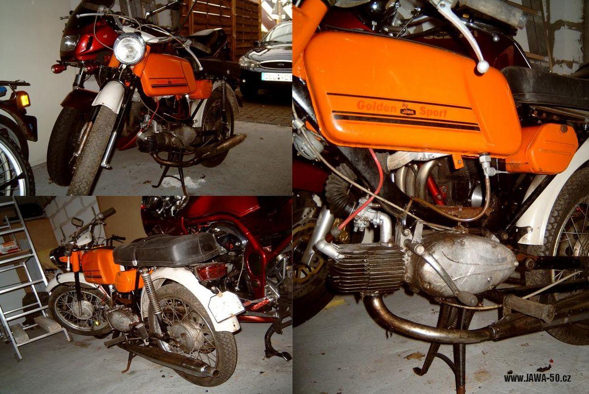 Jawa 23 Golden Sport 4. generace - vývoz do NSR (1974)