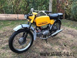 Exportní motocykl Jawa 50 typ 23B Golden Sport se sníženým výkonem pro Západní Německo (1974)