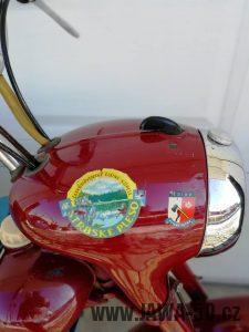 Motocykl Jawa 550 Pionýr (pařez) z roku 1956 v původním originálním stavu - maska předního světlometu